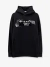 Givenchy Hooded Cotton Sweatshirt Featuring Kangaroo Pocket In Black