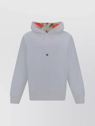 Givenchy Cotton Hoodie Adjustable Printed Design In White