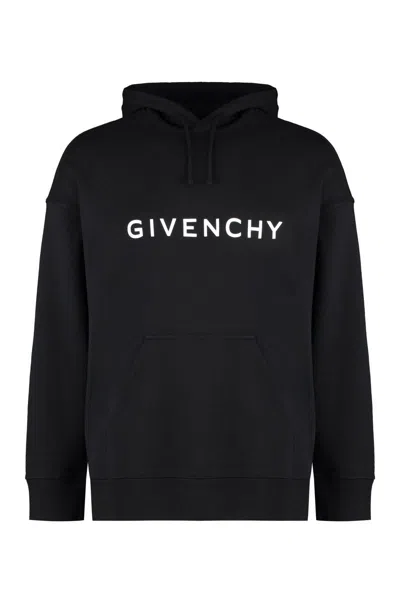 Givenchy Logo-print Hoodie In Black