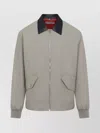 Givenchy Contrast-collar Bomber Jacket In Gray