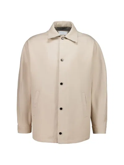 Givenchy Mens Beige Relaxed-fit Brand-patch Cotton-poplin Jacket Xl In Pink