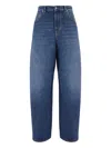Givenchy Denim Trousers With Belt Loops And Contrast Stitching In Blue
