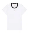 Givenchy Slim Fit T-shirt In Cotton And Crystals With 4g Detail