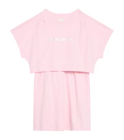 Givenchy Kids' Cotton Logo Dress In Pink