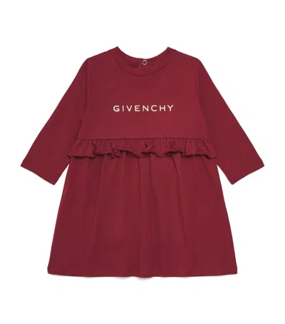 Givenchy Kids' Cotton Logo Dress In Red