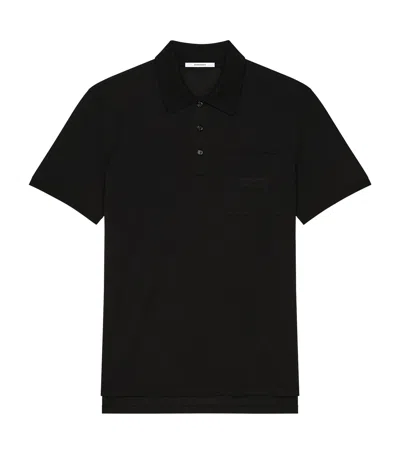 Givenchy Cotton Logo Polo Shirt In Black