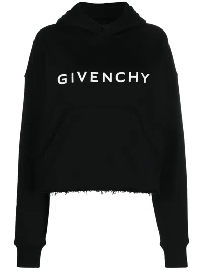 GIVENCHY COTTON LOGO-PRINT HOODIE