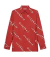 Givenchy Shadow Printed Shirt In Silk In Red