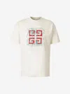 Givenchy Off-white 4g Regular Fit T-shirt In Beige