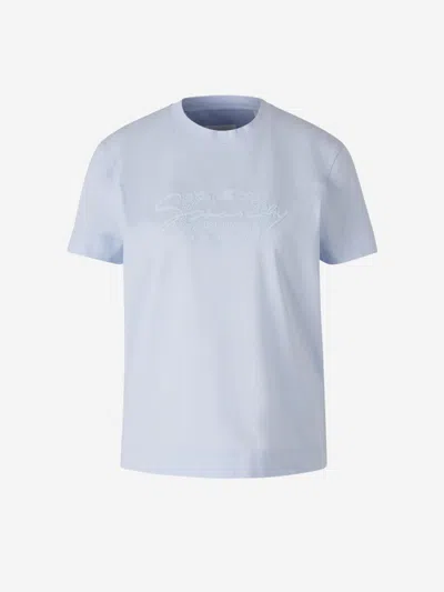 Givenchy Powder Blue Cotton T Shirt In Purple