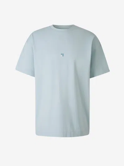 Givenchy Cotton Logo T-shirt In Skyblue