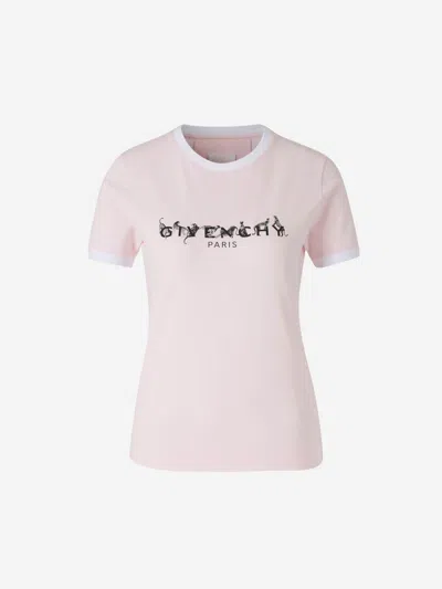Givenchy Cotton Logo T-shirt In Light Pink
