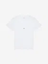 Givenchy T-shirt Slim En Coton Brodé 4g In White