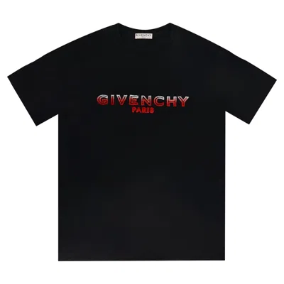 Pre-owned Givenchy Cotton Logo T-shirt In Black