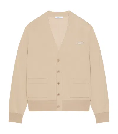 Givenchy Cotton Logo-tab Cardigan In Neutral