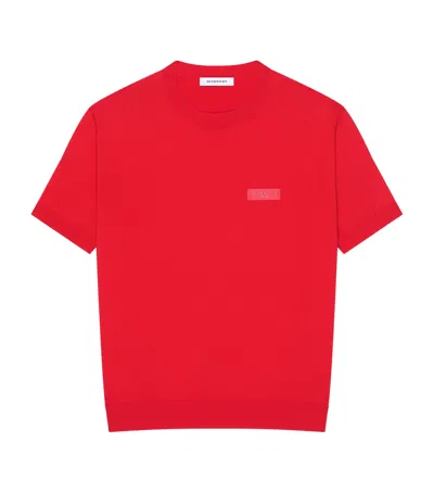 Givenchy Cotton Logo-tab T-shirt In Red