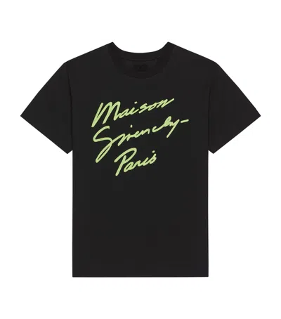 Givenchy Men Black Cotton Maison  T-shirt
