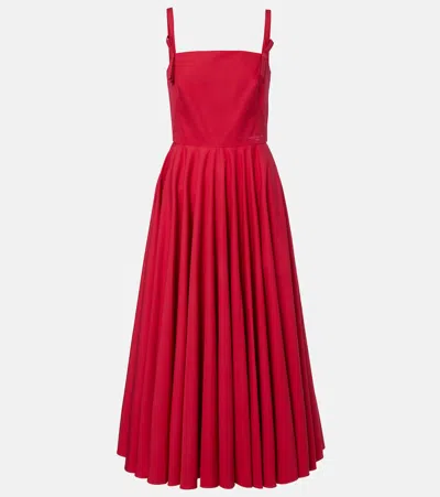 Givenchy Cotton Midi Dress In Red