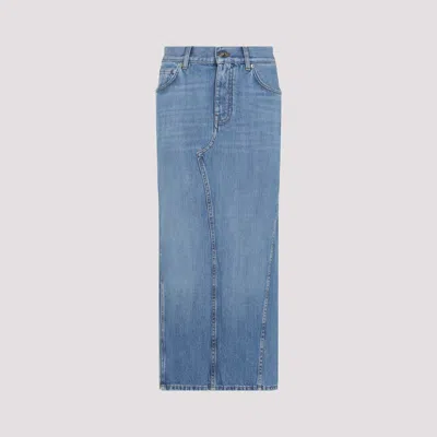 Givenchy Cotton Midi Skirt In Blue