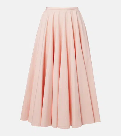 Givenchy Long Circular Skirt In Cotton Poplin In Purple