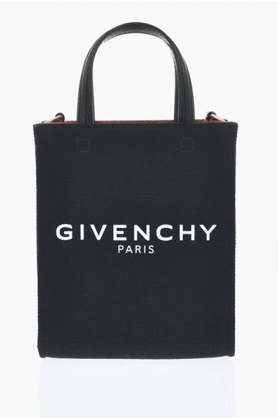 Givenchy Cotton Mini Tote Bag With Leather Trims