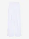 Givenchy White Pleated Cotton Trousers In White