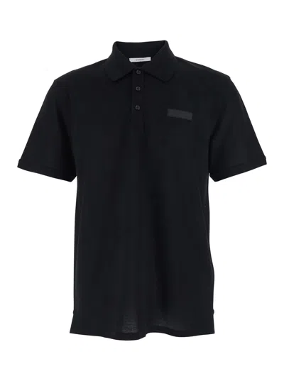 Givenchy Cotton Polo Shirt In Black