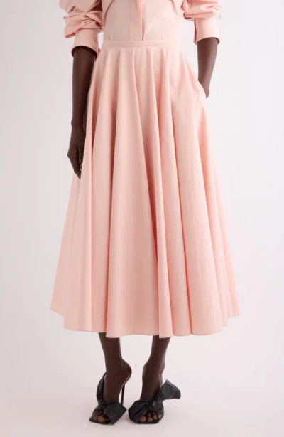 Givenchy Long Circular Skirt In Cotton Poplin In Purple