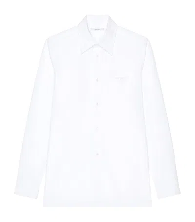 Givenchy Cotton Poplin Logo Shirt In White