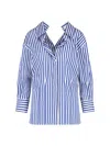 Givenchy Long Sleeve Striped Shirt Buttoned Cuffs Collar In Blue
