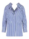 Givenchy Long Sleeve Striped Shirt Buttoned Cuffs Collar In Blue