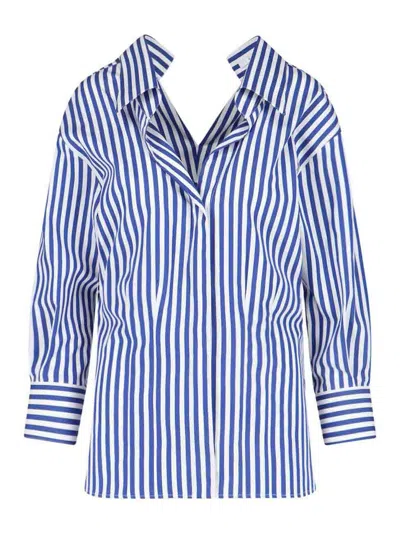 Givenchy Long Sleeve Striped Shirt Buttoned Cuffs Collar In Blue