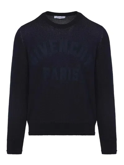 Givenchy Logo Print Crewneck Sweatshirt In Black