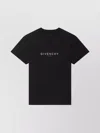 Givenchy Cotton Reverse Slim Fit T-shirt With Signature Print In Black