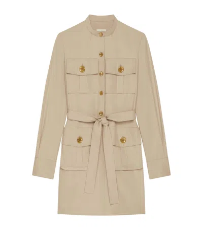 Givenchy Taupe Safari Dress In Poplin In Beige