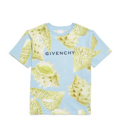 Givenchy Kids' Cotton Seashell Logo T-shirt In Green