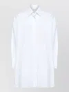 Givenchy Cotton Shirt Asymmetric Hemline Long Sleeves Buttoned Cuffs In White