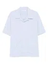 Givenchy Cotton Pinstripe Bowling Shirt In Blue