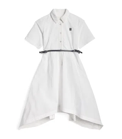Givenchy Kids' Cotton Shirt Dress In White