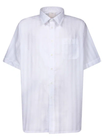 Givenchy Striped Cotton Voile Shirt In White