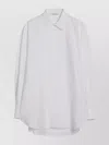 Givenchy Cotton Shirt With Collar And Curved Hem In White