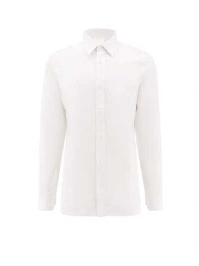 Givenchy 4g Logo-embroidered Tuxedo Shirt In White
