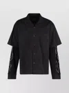 Givenchy Cotton Shirt With Pockets And Graphic Print In Black