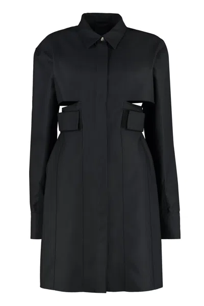 Givenchy Cotton Shirtdress In Black
