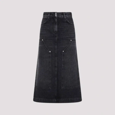 Givenchy Cotton Skirt In Black