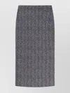Givenchy Cotton Skirt With Herringbone And Chevron In Gray