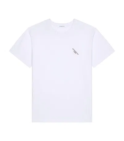 Givenchy Cotton Slanted Logo T-shirt In White