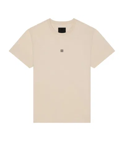 Givenchy Crew Neck Short Sleeves T-shirts In Beige