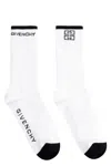 Givenchy Ribbed Cotton Socks With Contrast Toe And Heel In White