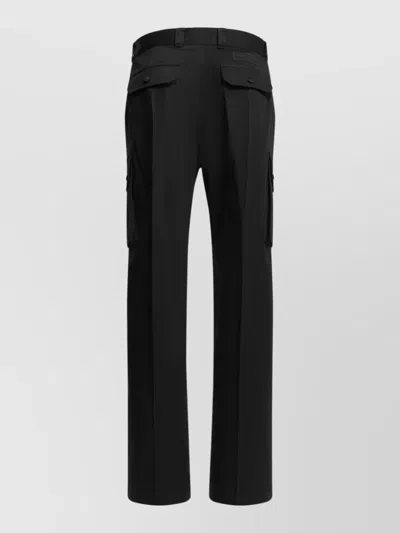 Givenchy Cotton Straight Leg Pants Cargo Style In Black